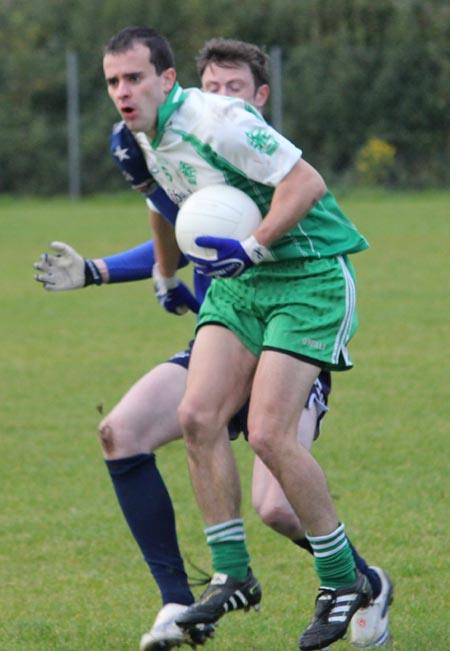 Action from the division three senior reserve football league match against Muff.