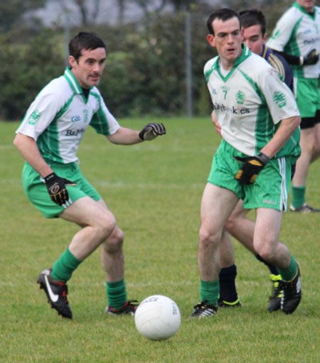 Action from the division three senior reserve football league match against Muff.