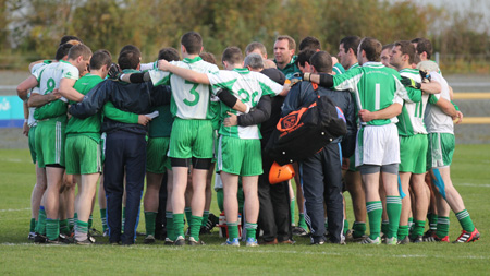 Action from the intermediate football championship semi-final against Naomh Colmcille.