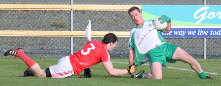Action from the intermediate football championship semi-final against Naomh Colmcille.