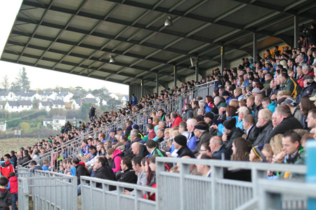 Action from the intermediate football championship semi-final against Naomh Colmcille.