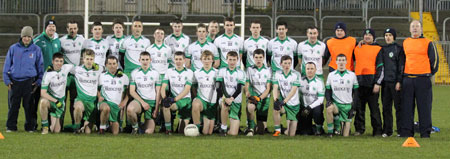 Action from the intermediate reserve football championship game against Naomh Columba.