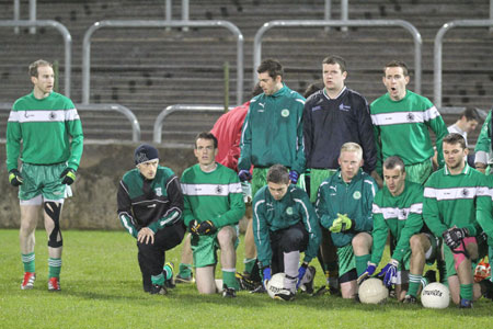 Action from the intermediate football championship semi-final against Naomh Colmcille.