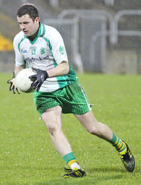 Action from the intermediate football championship semi-final against Naomh Colmcille.