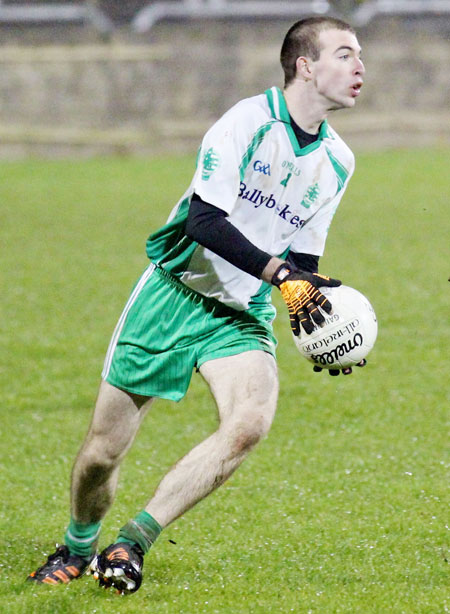 Action from the intermediate football championship semi-final against Naomh Colmcille.