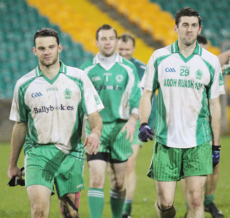 Action from the intermediate football championship semi-final against Naomh Colmcille.