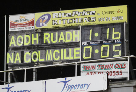 Action from the intermediate football championship semi-final against Naomh Colmcille.