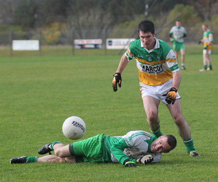 Action from the intermediate reserve football championship final against Buncrana.