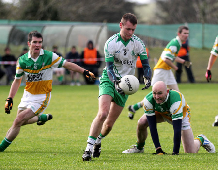 Action from the intermediate reserve football championship final against Buncrana.