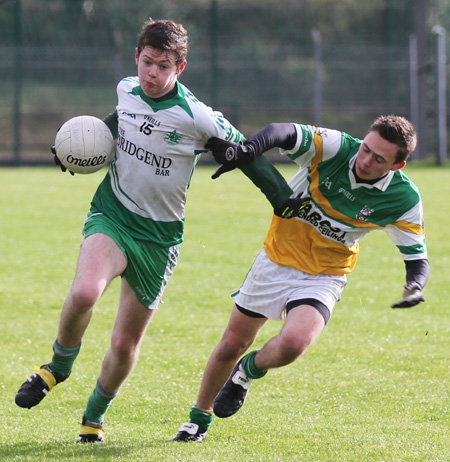 Action from the intermediate reserve football championship final against Buncrana.