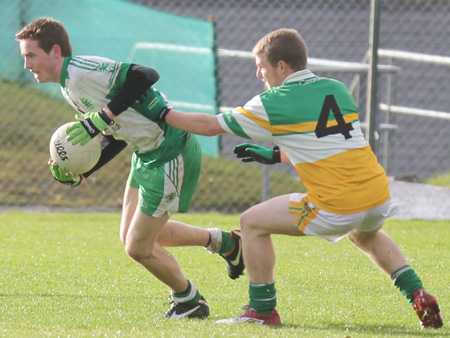 Action from the intermediate reserve football championship final against Buncrana.