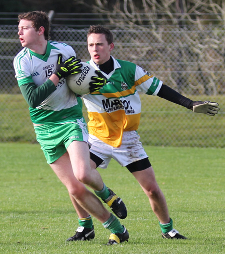 Action from the intermediate reserve football championship final against Buncrana.