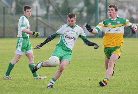 Action from the intermediate reserve football championship final against Buncrana.