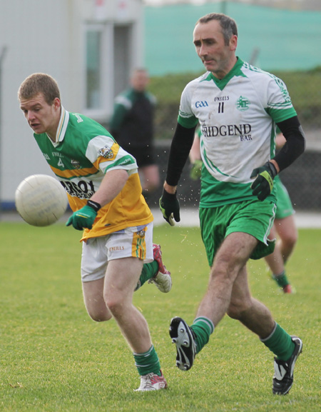 Action from the intermediate reserve football championship final against Buncrana.