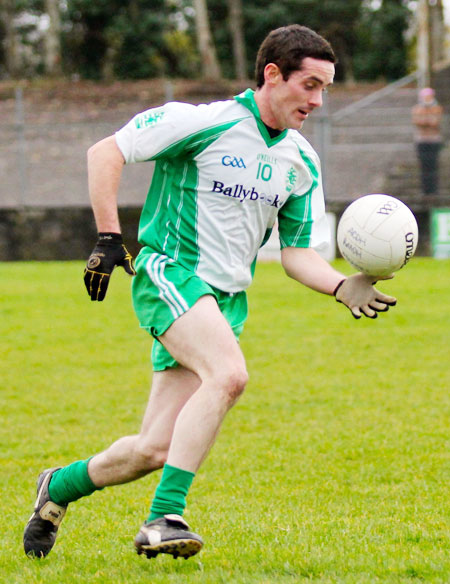 Action from the division three senior reserve football league match against Muff.