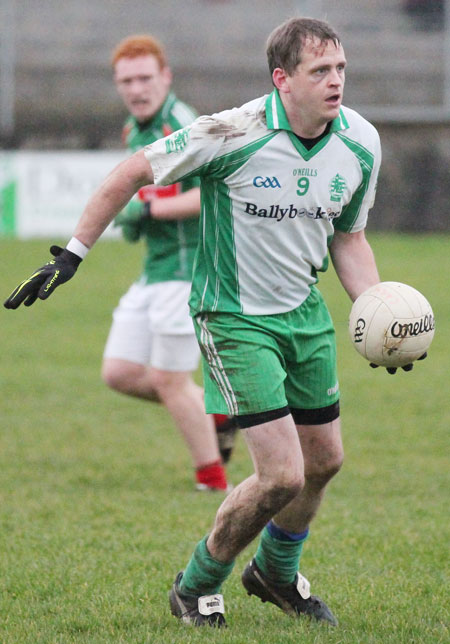 Action from the division three senior reserve football league match against Muff.