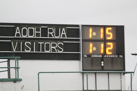 Action from the division three senior reserve football league match against Muff.