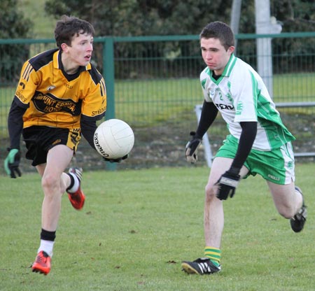 Action from the under 18 county league semi-final against Saint Eunan's.