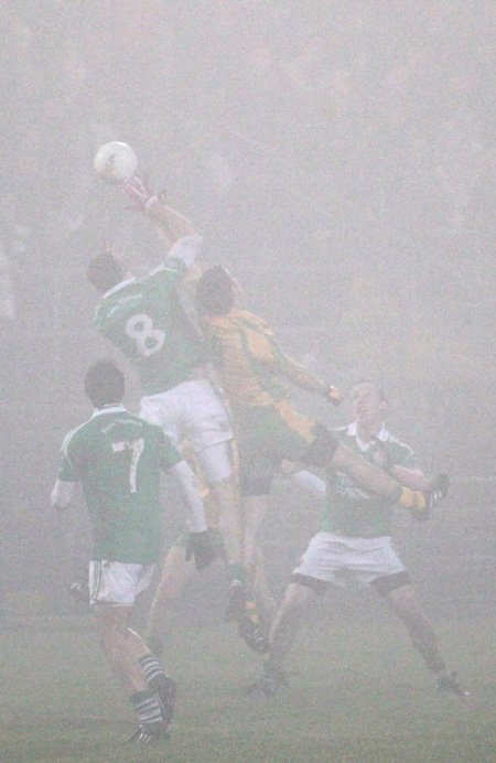 Action from the national football league match against Armagh.