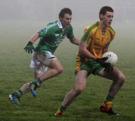 Action from the national football league match against Armagh.