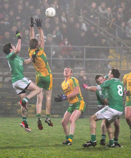 Action from the national football league match against Armagh.