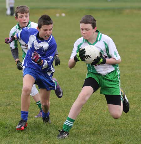 Action from the under 14 league game between Aodh Ruadh and Four Masters.