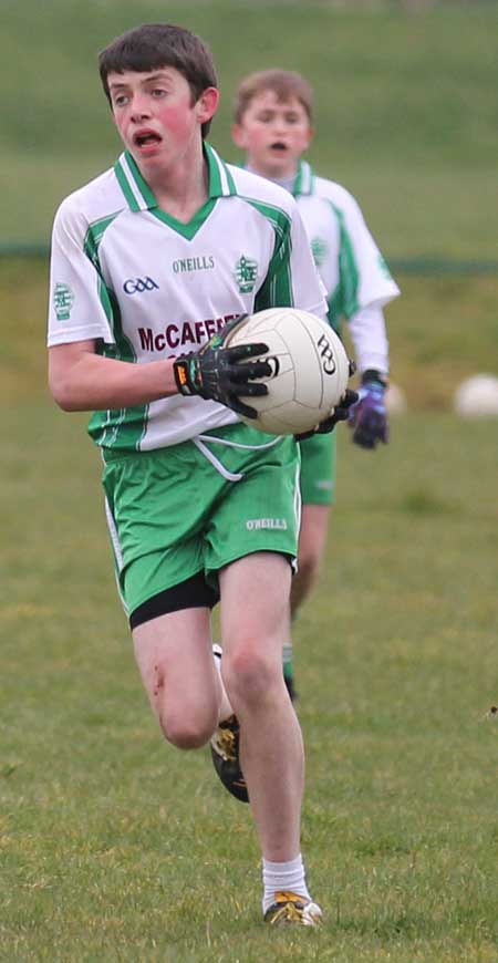 Action from the under 14 league game between Aodh Ruadh and Four Masters.