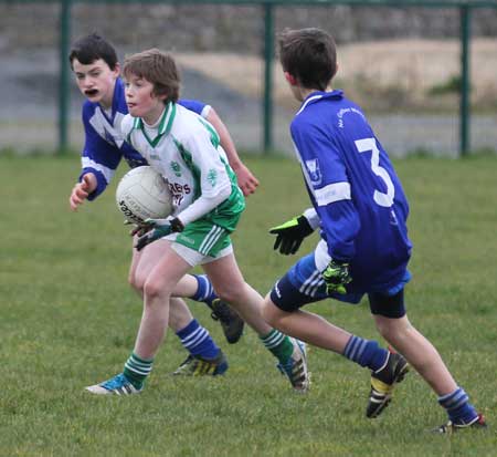 Action from the under 14 league game between Aodh Ruadh and Four Masters.