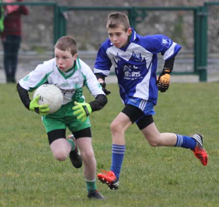 Action from the under 14 league game between Aodh Ruadh and Four Masters.