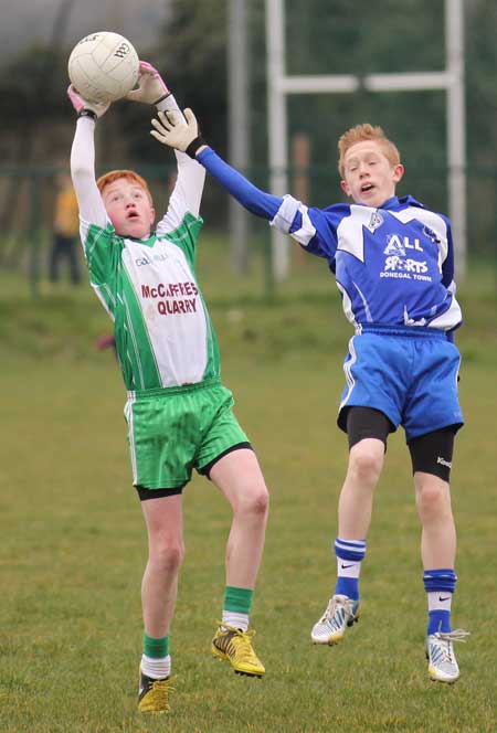 Action from the under 14 league game between Aodh Ruadh and Four Masters.