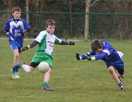 Action from the under 14 league game between Aodh Ruadh and Four Masters.