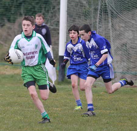 Action from the under 14 league game between Aodh Ruadh and Four Masters.