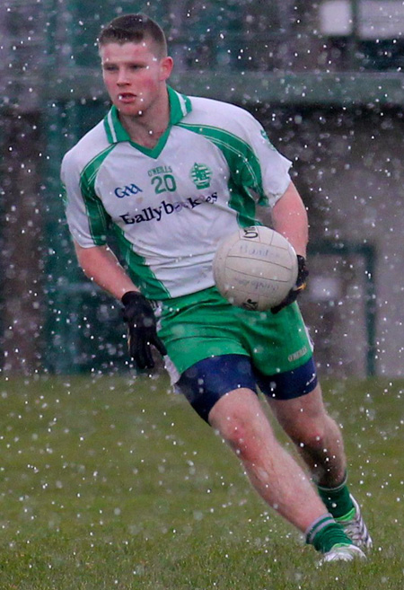 Action from the challenge match between Aodh Ruadh and Derrygonnelly Harps.