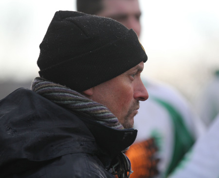 Action from the challenge match between Aodh Ruadh and Derrygonnelly Harps.