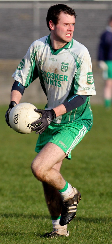 Action from the challenge match between Aodh Ruadh and Derrygonnelly Harps.