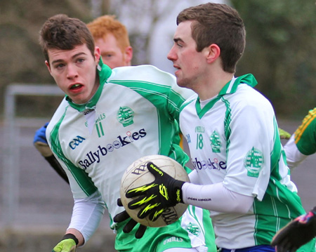 Action from the challenge match between Aodh Ruadh and Urney.