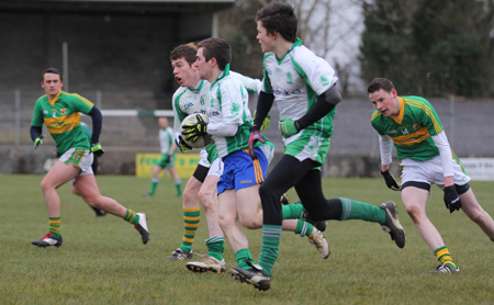 Action from the challenge match between Aodh Ruadh and Urney.