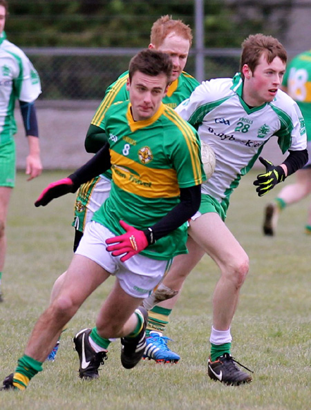 Action from the challenge match between Aodh Ruadh and Urney.
