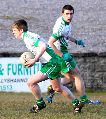 Action from the reserve division 3 senior game against Naomh Colmcille.