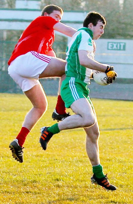 Action from the  division 3 senior game against Naomh Colmcille.