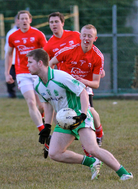 Action from the  division 3 senior game against Naomh Colmcille.