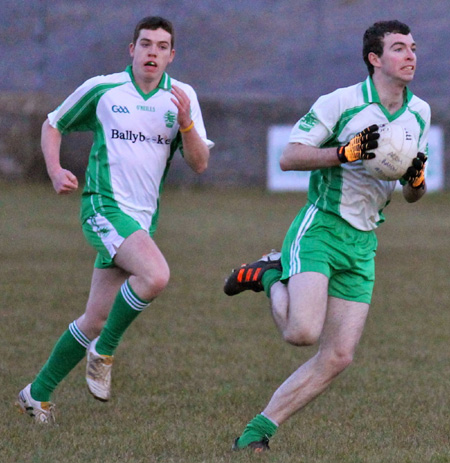 Action from the  division 3 senior game against Naomh Colmcille.