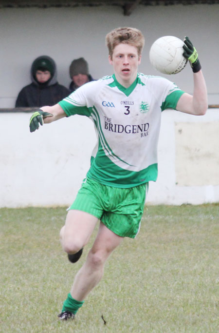 Action from the reserve division 3 senior game against Naomh Padraig, Lifford.