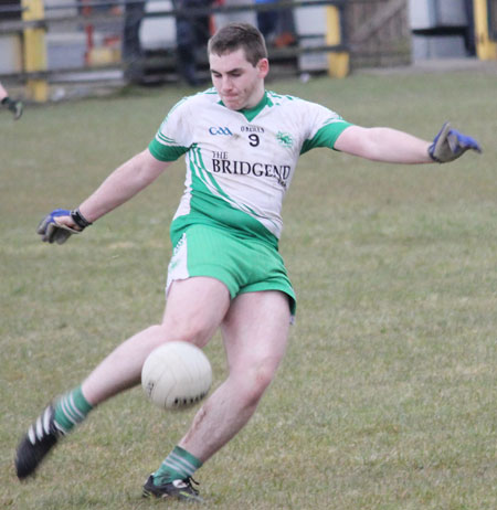 Action from the reserve division 3 senior game against Naomh Padraig, Lifford.