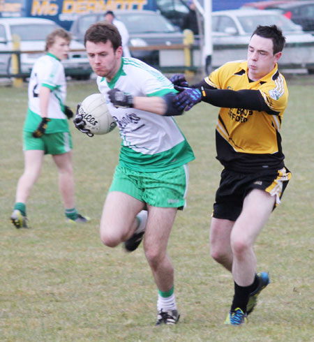 Action from the  division 3 senior game against Naomh Padraig, Lifford.