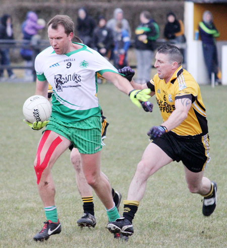 Action from the  division 3 senior game against Naomh Padraig, Lifford.