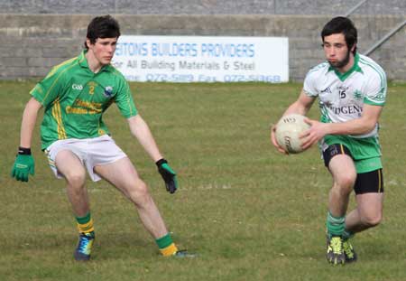 Action from the reserve division 3 senior game against Naomh Columba.