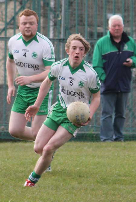 Action from the reserve division 3 senior game against Naomh Columba.