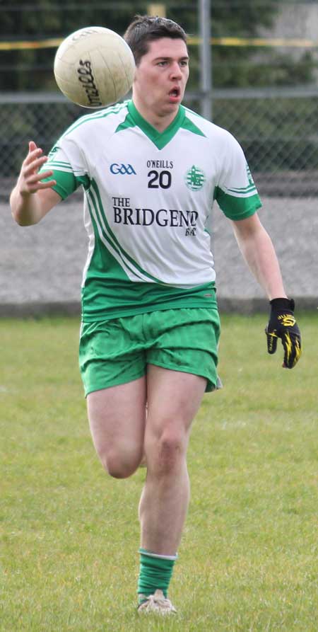 Action from the reserve division 3 senior game against Naomh Columba.