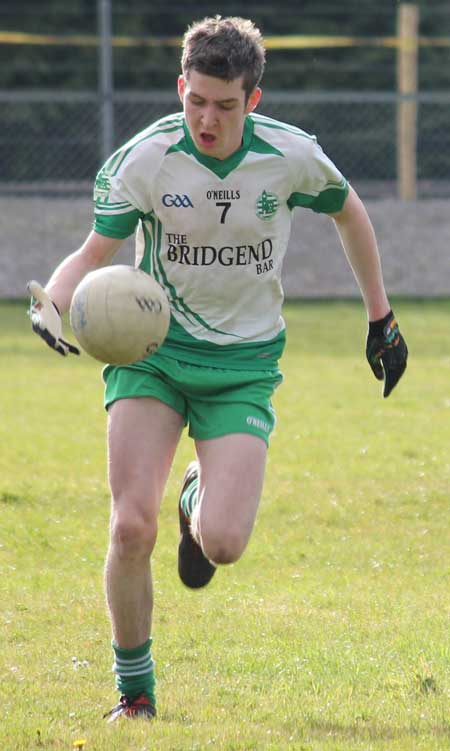 Action from the reserve division 3 senior game against Naomh Columba.